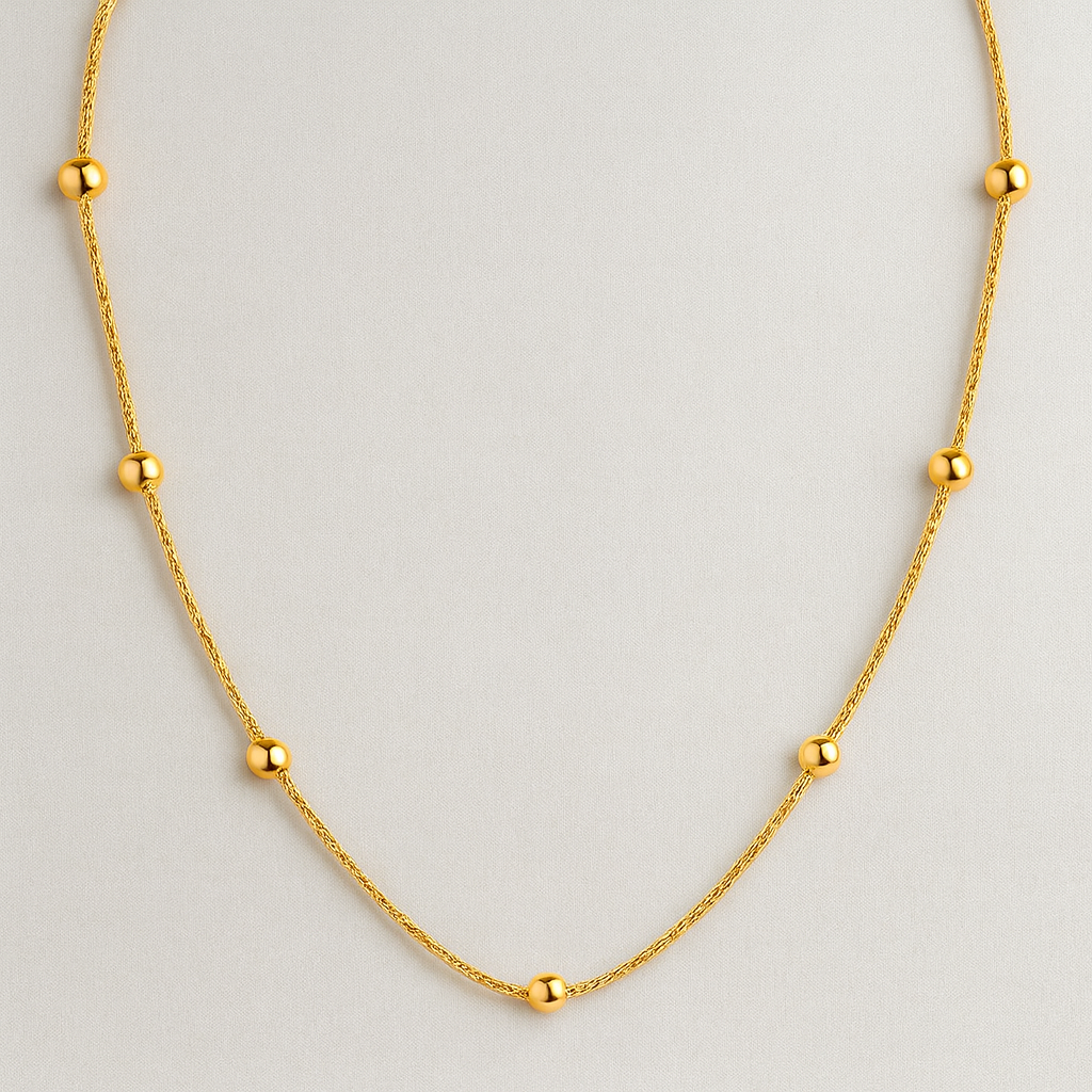 Traditional Design Single Layer Beaded Chain For Dailywear / Partywear_C022 - Image 3