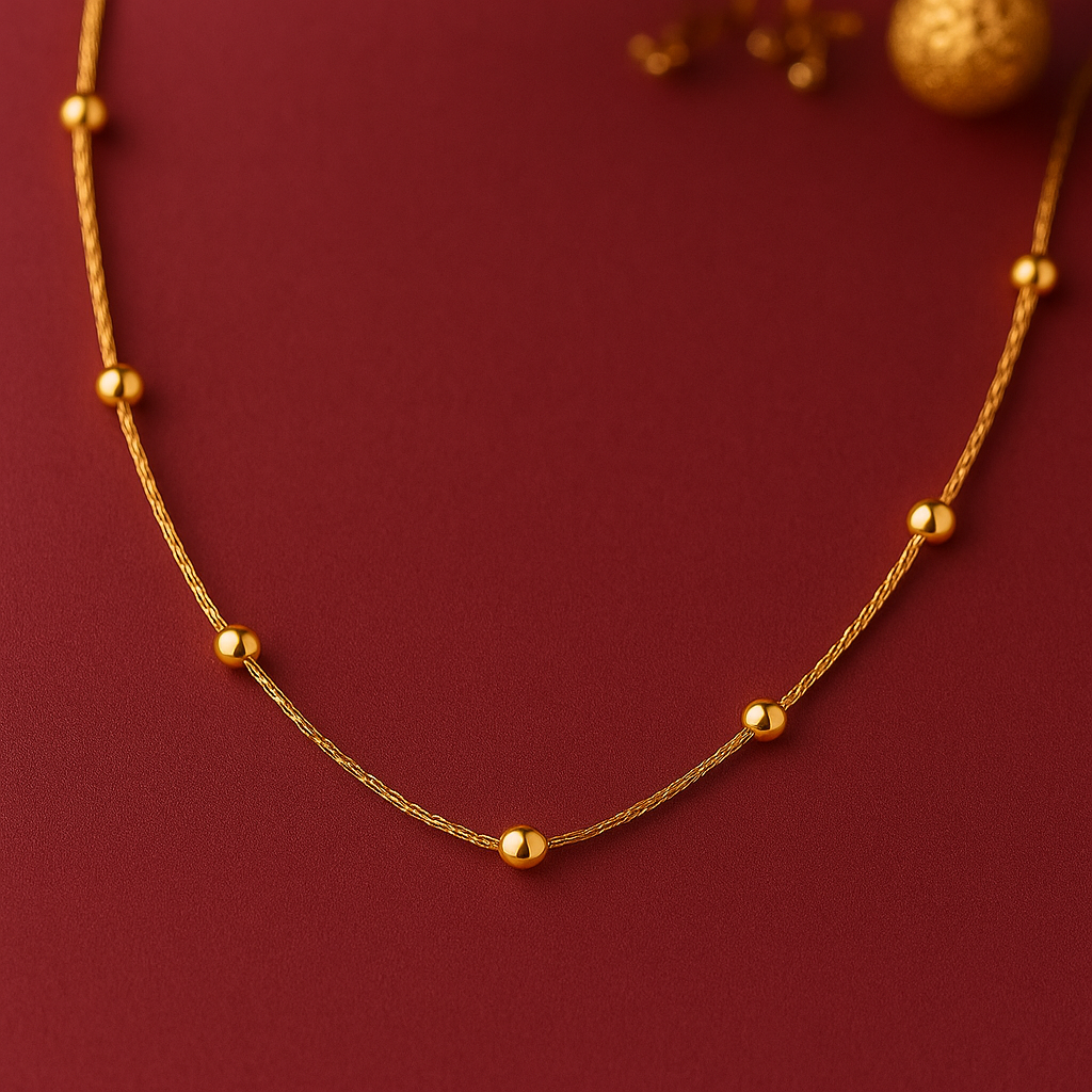 Traditional Design Single Layer Beaded Chain For Dailywear / Partywear_C022 - Image 4