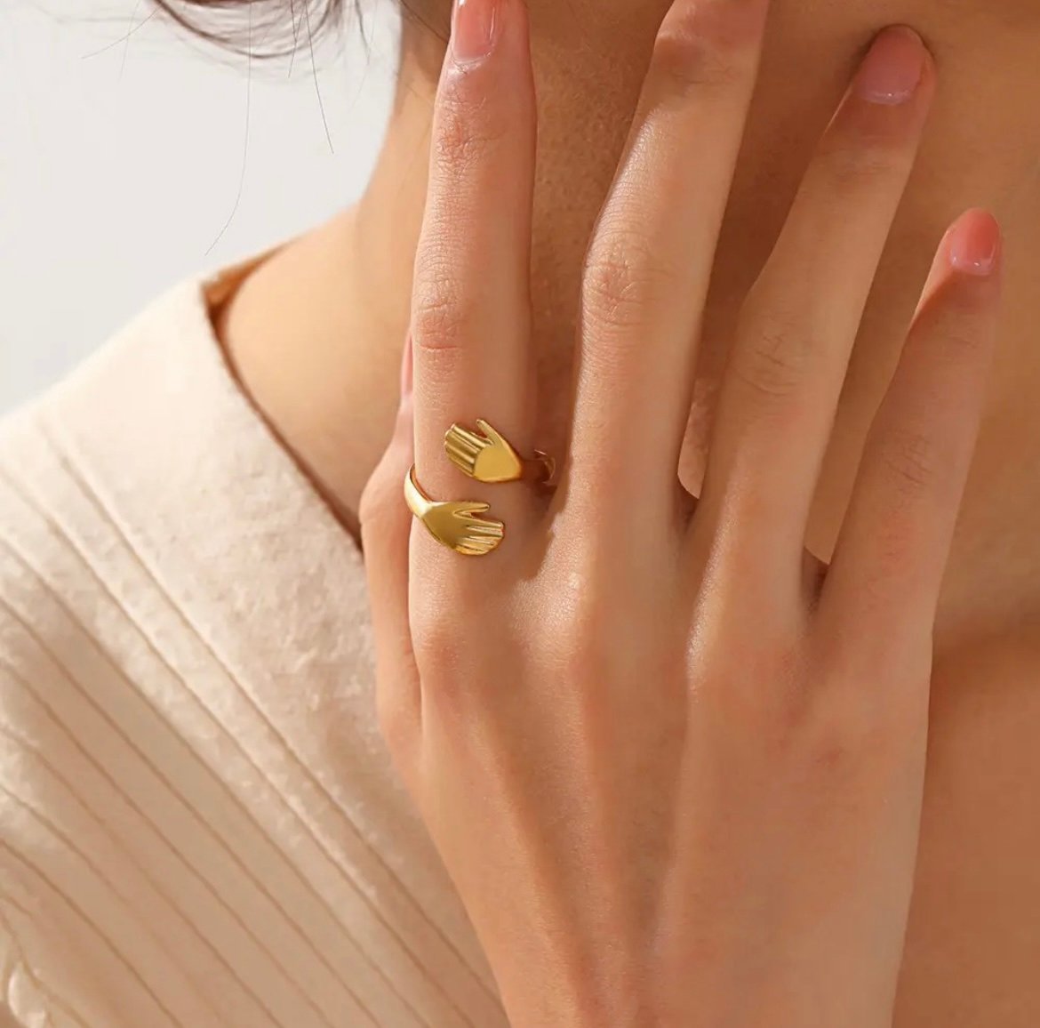 Fancy Design Hug Adjustable Ring For Dailywear & Partywear - Image 3