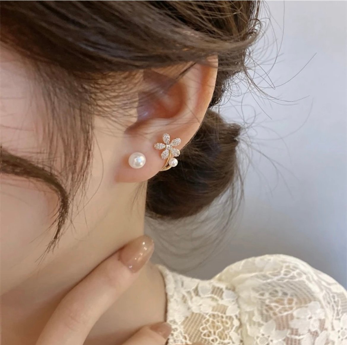Beautiful Pearl Design Partywear Stud Earrigns For Dailywear & Partywear_KRNE016 - Image 4