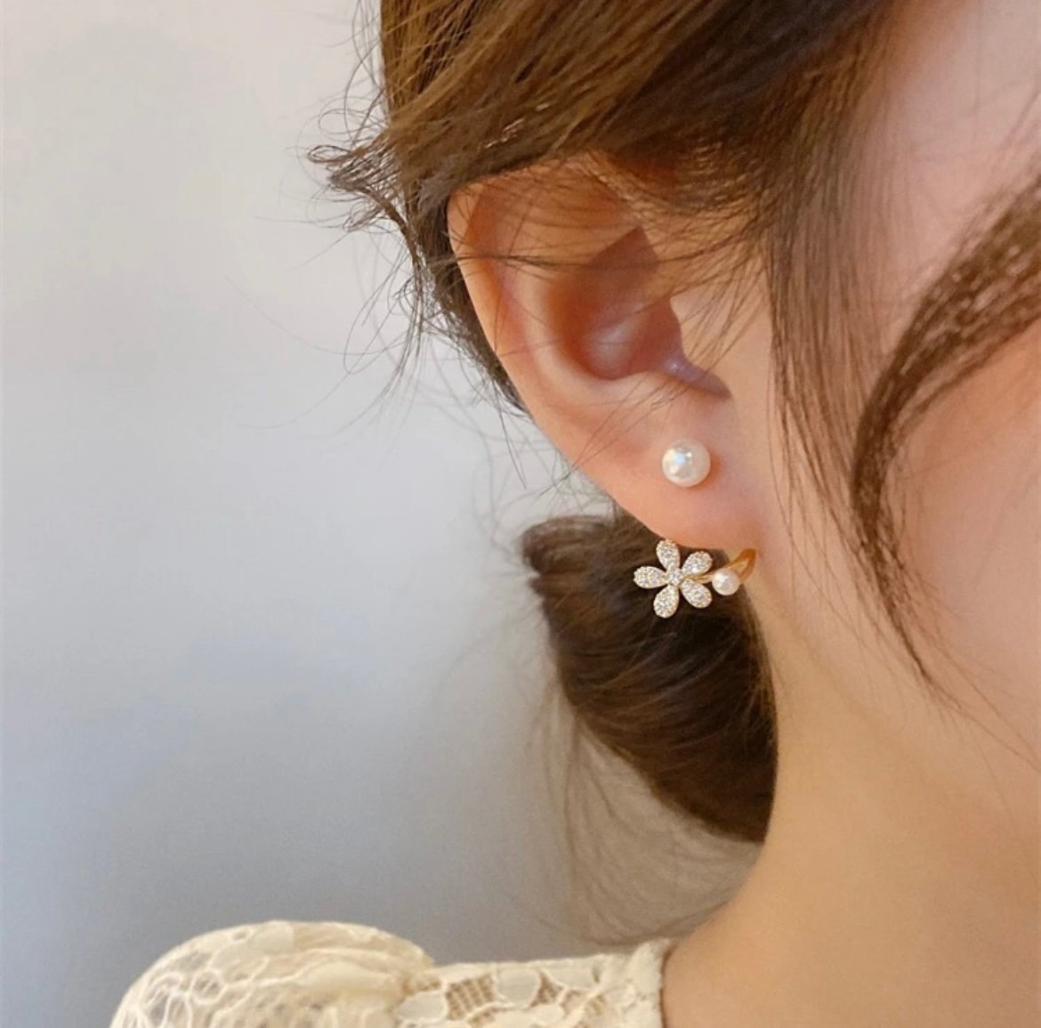 Beautiful Pearl Design Partywear Stud Earrigns For Dailywear & Partywear_KRNE016 - Image 5