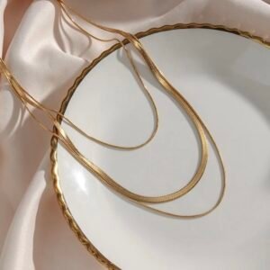 Elegant Look Triple Layer Golden Chain