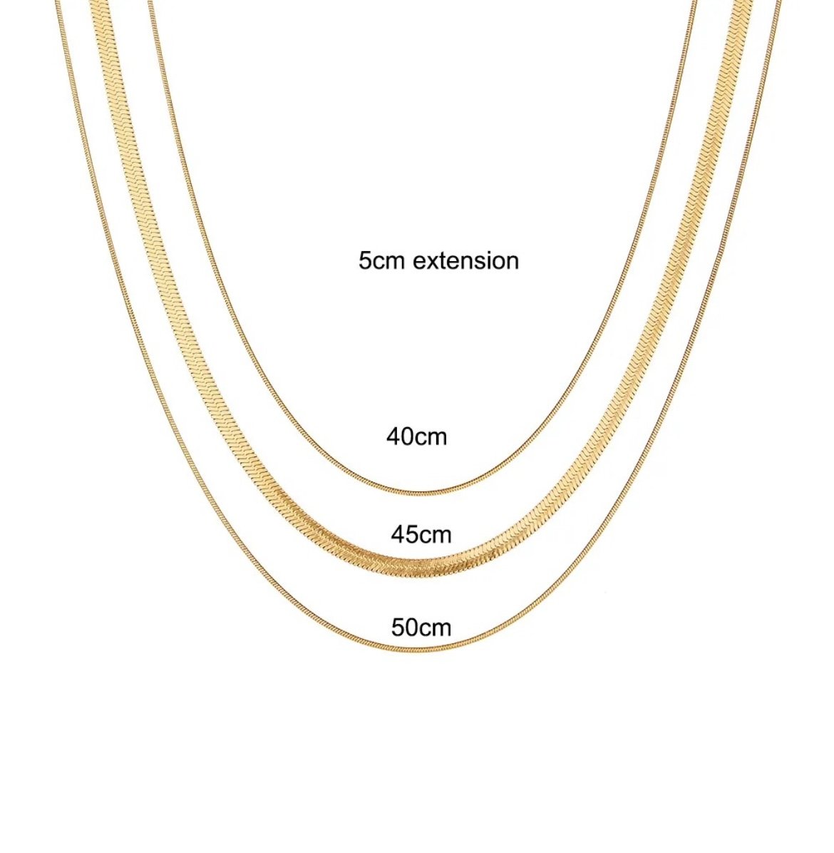 Elegant Look Triple Layer Golden Chain - Image 4