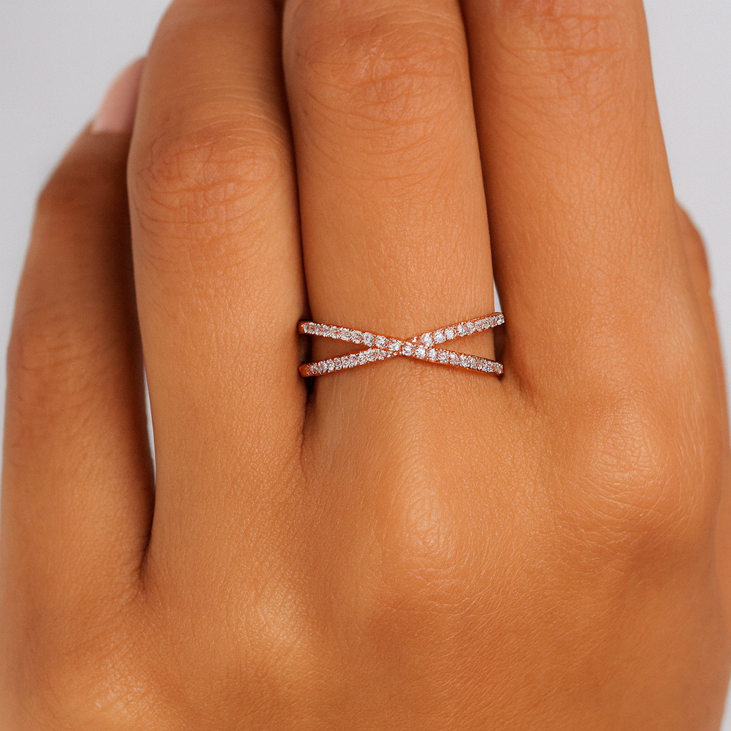 Two Cross Line Adjustable Band Ring For Dailywear & Partywear_ATR018 - Image 2