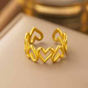 Anti Tarnish Heart Shape Adjustable Band Ring For Dailywear & Partywear_ATR016