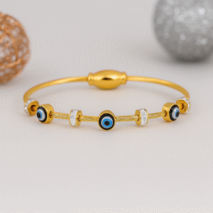 Evil Eye Design Golden Tone Bracelet For Dailywear & Partywear