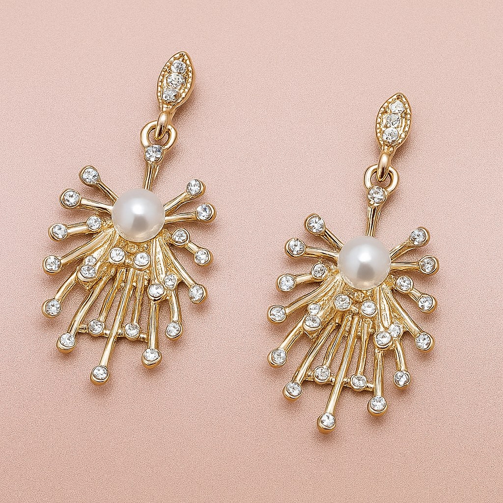 Diamond Look Beautiful Design Hanging Earrings For Women_ADE018