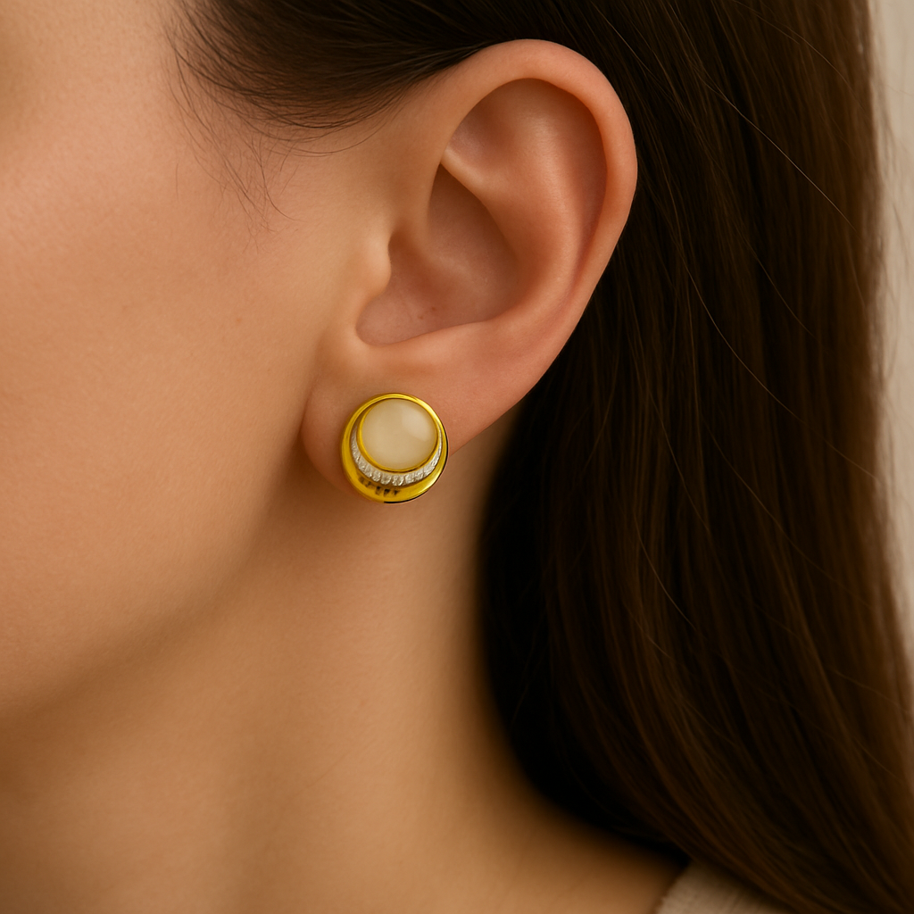 Diamond Look Dailywear Stud Earrings For Women_ADE023 - Image 3