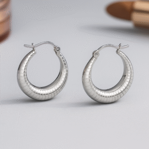 Silver Polish Bali Earrings For Dailywear & Partywear