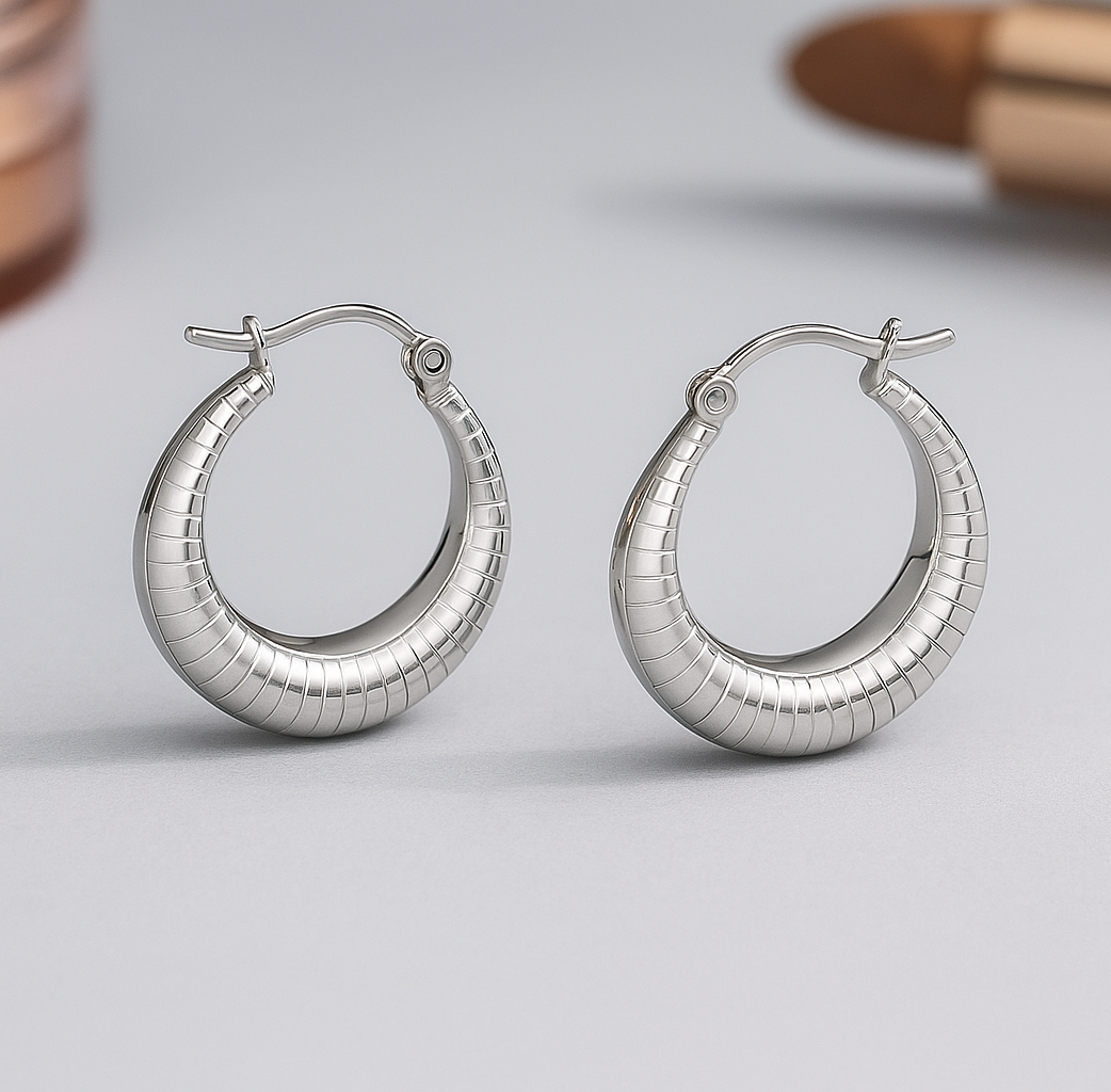 Silver Polish Bali Earrings For Dailywear & Partywear