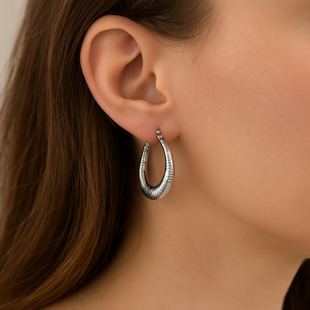 Silver Polish Bali Earrings For Dailywear & Partywear - Image 4