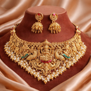 Divine Lakshmi Temple Heritage Necklace Set