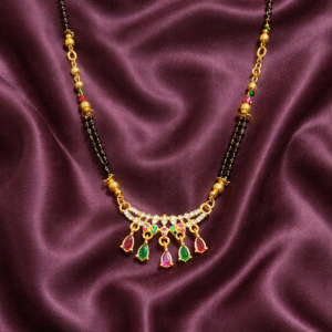 Elegant CZ Multi-Color Mangalsutra Necklace