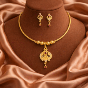 Golden Heritage Drop Pendant Necklace Set