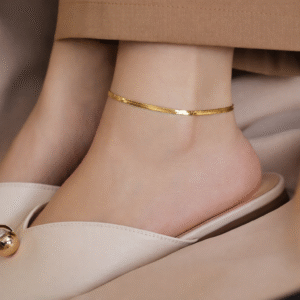 Elegant Gold Minimalist Anklet – Sleek Everyday Charm