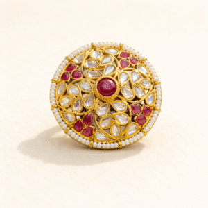 Ruby Bloom Kundan Statement Ring