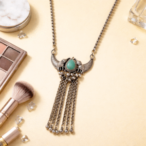 Emerald Nomad Tassel Necklace