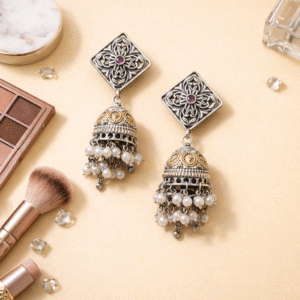 Rajsi Pearl Bloom Jhumkas