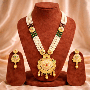 Navratna Moti Rajwadi Haar Set